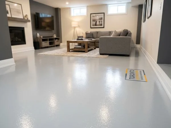 Basement Epoxy Flooring project 2